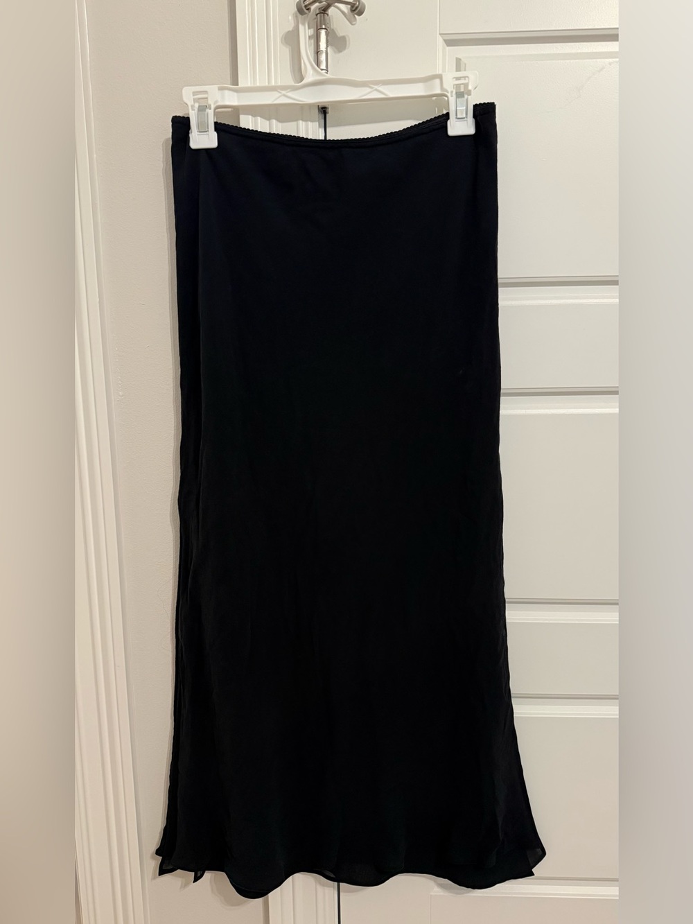 Black Women's side split Midi Skirt